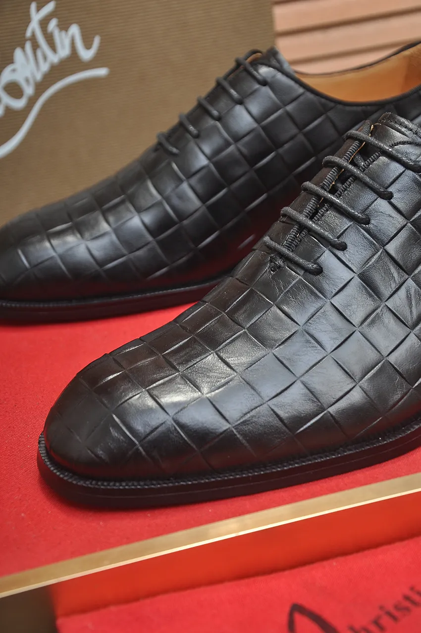 Men's shoes 💰620💶 [Chrstian Loubotin] Red-soled shoes 💋Original mold opening, the highest version on the market, purely handmade ➕Imported cowhide uppers, first-layer water-dyed cowhide lining! Original EU high-gloss outsole. 38 to 45 (45 customized)